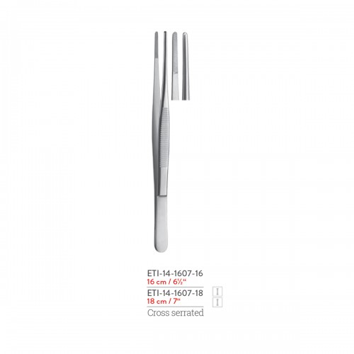 Cross serrated